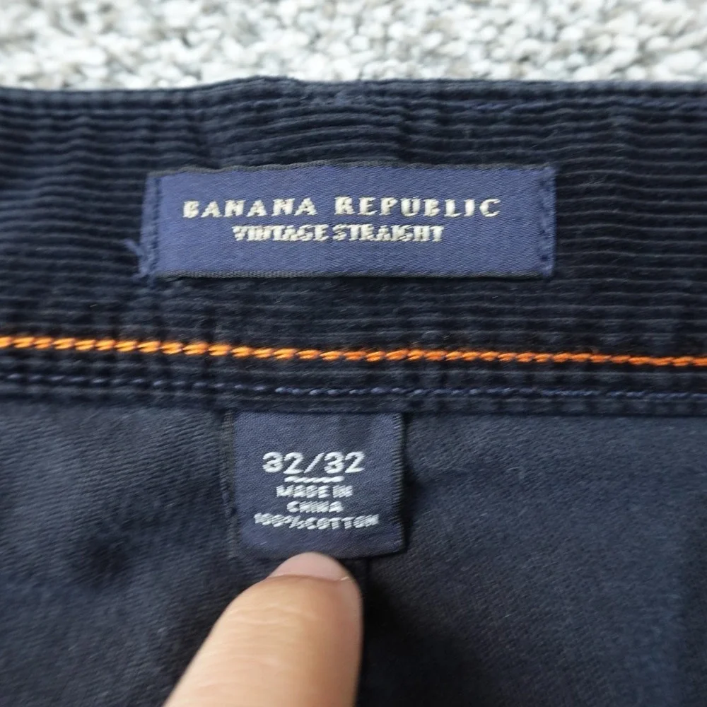 Banana Republic Pants Mens 32X32 Black Corduroy Cord 5 Pocket Chino Straight